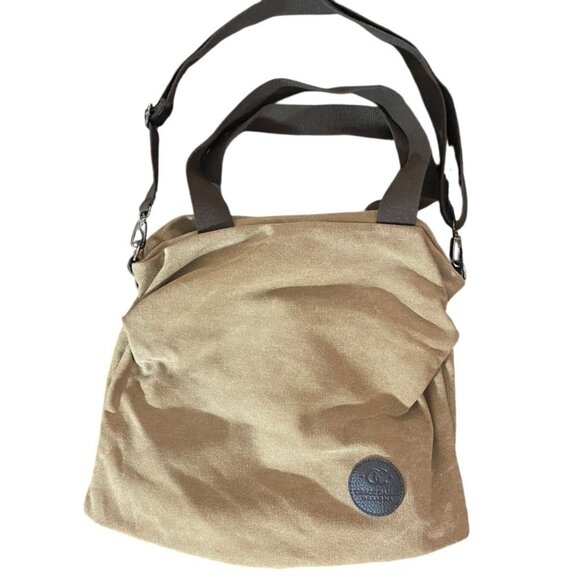Grace Callie Designs Brown Canvas Cross Body Medium Size Tote Purse Bag Army - Picture 1 of 7